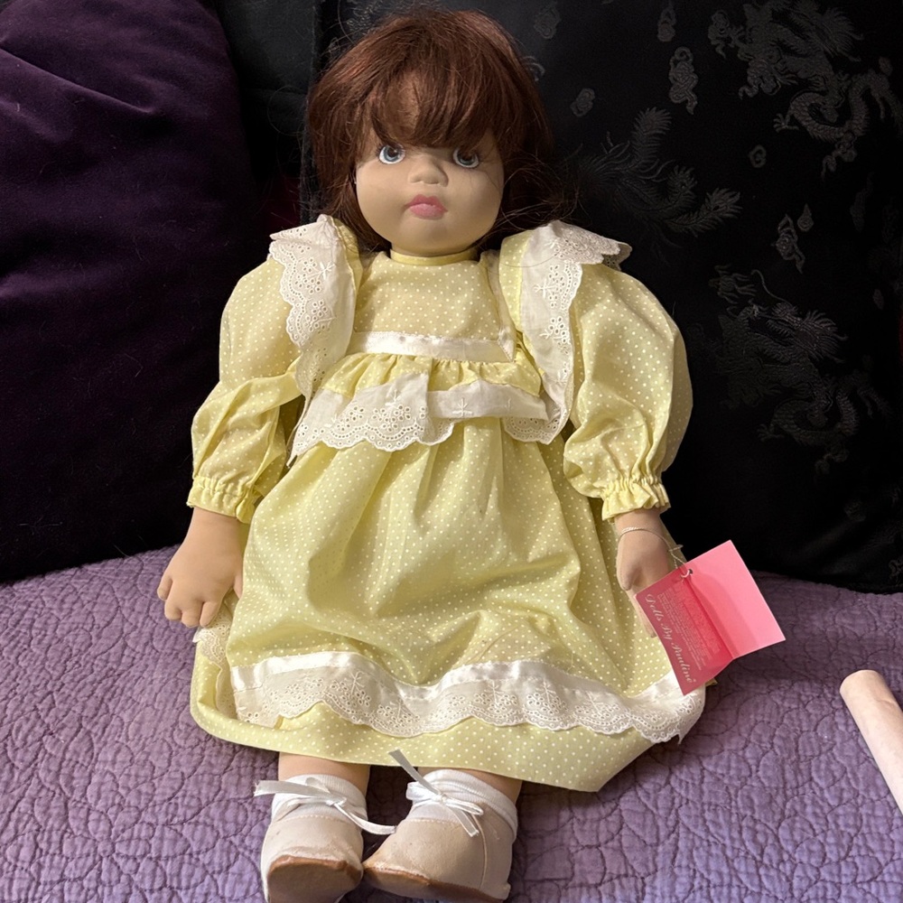 Natalie by Pauline Yellow Dress Doll with Brown Hair